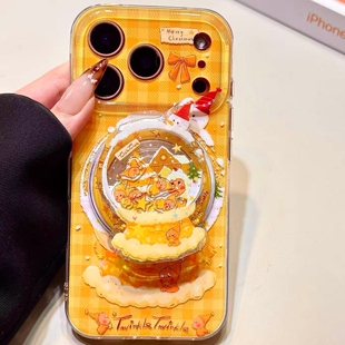 87PLUS Air 13PRO 15PRO 13mini 水晶球星星男孩摇摇乐磁吸支架适用苹果17promax 17手机壳16E