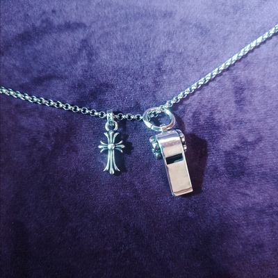 向卉意大利中古美饰定制925银克家口哨项链