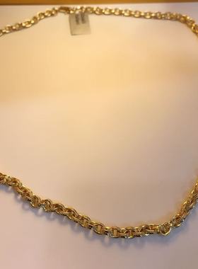 向卉意大利中古925银镀金项链