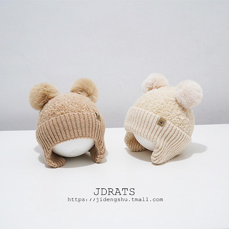 婴儿帽子秋冬季男宝宝针织帽保暖外出女童毛线帽护耳防风可爱超萌,童装/婴儿装/亲子装,帽子,淘宝优惠券,粉丝福利购,淘宝优惠卷