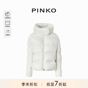 PINKO女士通勤围裹高领衬垫棉服101602A1ZV 秋冬保暖甄选