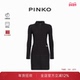 PINKO女士翻领珠饰针织连衣裙104360A27J