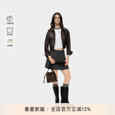 PINKO女士Love Birds LOGO休闲短款修身短袖T恤PAF25121804