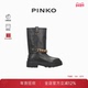 PINKO女士链条装 饰中筒皮靴SD0145P001