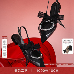 PINKO女士2026年夏季新款时尚通勤舒适平底凉鞋女单鞋SD0547