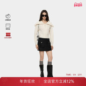 PINKO女士通勤休闲长袖 PAF25323802 毛衫 短款 前开襟拉链短款