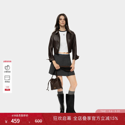 PINKO女士Love Birds LOGO休闲短款修身短袖T恤PAF25121804
