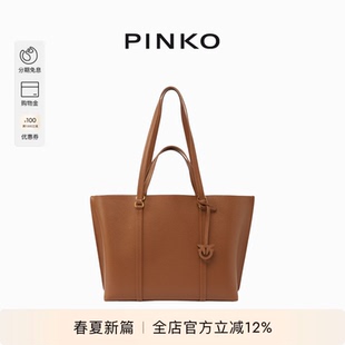 PINKO女士飞鸟挂饰单肩手提托特包102832A1LF