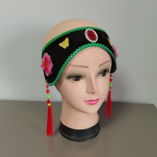 媒婆帽子古装老太婆头套演出服老奶奶丑角翘辫秧歌头饰