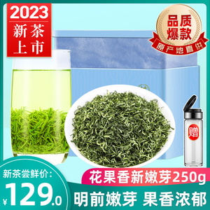 碧螺春2023新茶高山绿茶春茶毛尖嫩芽散装浓香型茶叶礼盒罐装250g