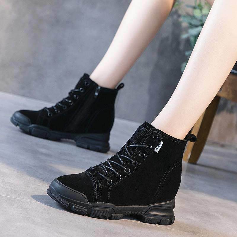 女士时尚靴子新款内增高女百搭风冬冬冬季显瘦短1122b