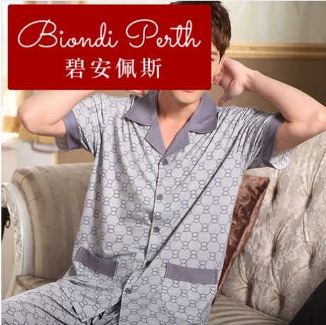 碧安佩斯竹炭竹纤维短袖长裤睡衣裤睡衣家居服套装家居服套装