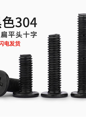 CM黑色304不锈钢扁平头十字螺丝C头薄头大平头超薄笔记本电脑螺钉