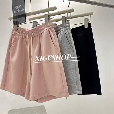 云朵空气层灰色运动短裤女高腰a