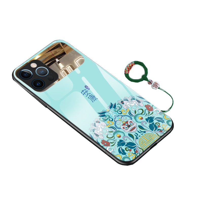 适用新款苹果12手机壳iphone14promax套11pro镜面玻璃13mini高档15p网红女款8x情侣max男16plus带镜子por定制
