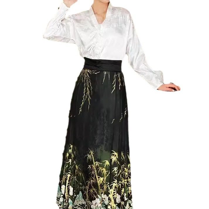 春儿国风明制汉服织金妆花马面裙【竹影】小个子国风改良汉服女日,女装/女士精品,汉服半身裙,淘宝优惠券,粉丝福利购,淘宝优惠卷