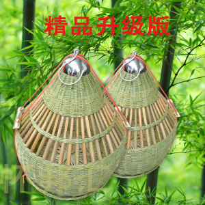 观赏鸡大中号小号老师傅手工竹编鸡笼子精品升级版家养鸡笼全套