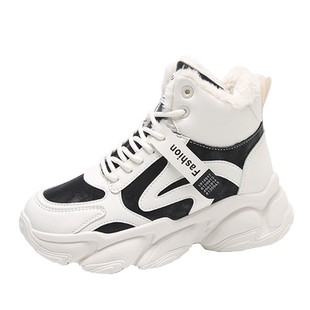 2025秋冬季新款百搭超火女鞋爆款网红加绒棉鞋运动老爹鞋子ins潮