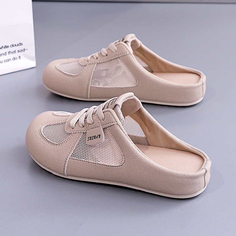 春秋2026夏季新款百搭拖小白女鞋外穿懒人爆款包头平底网面0117ud,女鞋,时尚休闲鞋,淘宝优惠券,粉丝福利购,淘宝优惠卷