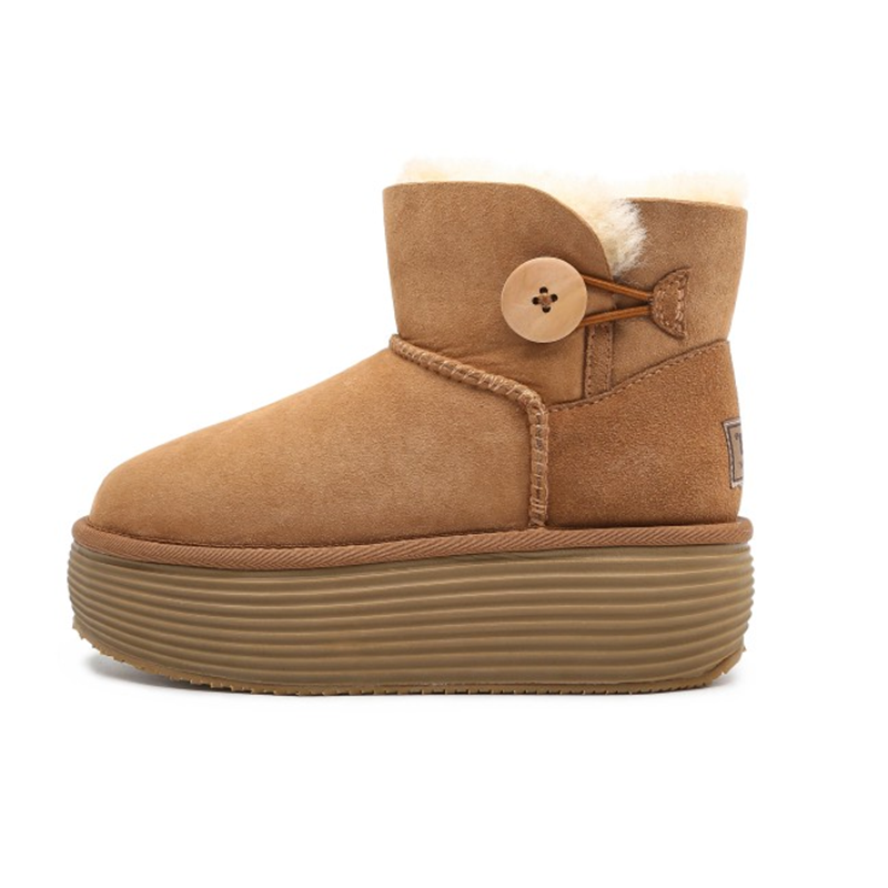 羊皮毛一体时尚厚底短靴雪地靴