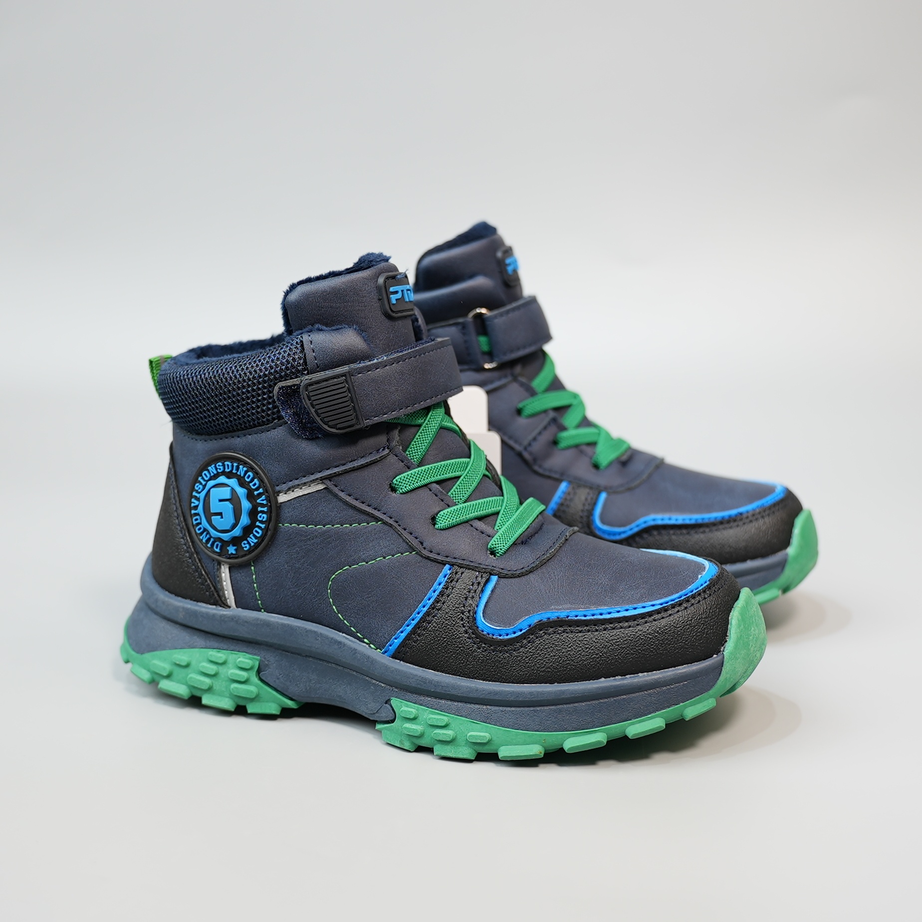 男童冬季加绒保暖防滑高帮棉鞋