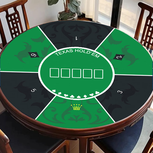 圆形德州扑克桌布隔音降噪垫子棋牌室手搓麻将桌垫家用耐磨麻将布