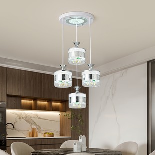 餐厅灯吊灯水晶灯现代简约家用离线语音智能卧室灯新款 饭厅餐桌灯