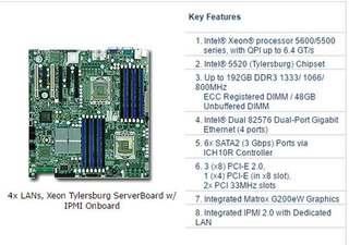 超微 X8DTI-LN4F X58 1366 DDR3 双路工作站主板询价