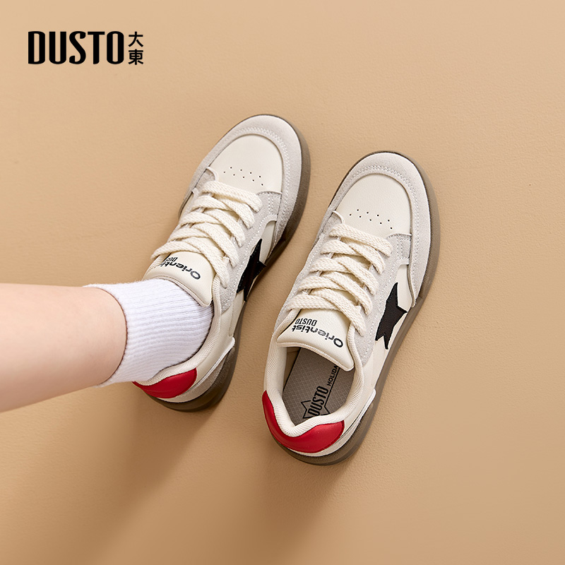 小白鞋时尚休闲平底低跟系带