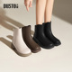 大东dd靴子女短靴2025新款 英伦女靴单靴复古马丁靴粗跟瘦瘦靴 冬季