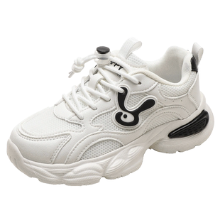 大东中童运动鞋童鞋2025秋季新款时尚拼色平底抽绳扣圆头减震1029