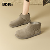 加绒女靴勃肯短靴子女复古保暖棉鞋 冬季 2025新款 大东dd雪地靴女款