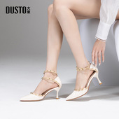 女2026春秋新款 女款 细跟女鞋 尖头中空单鞋 法式 大东dd包头高跟凉鞋