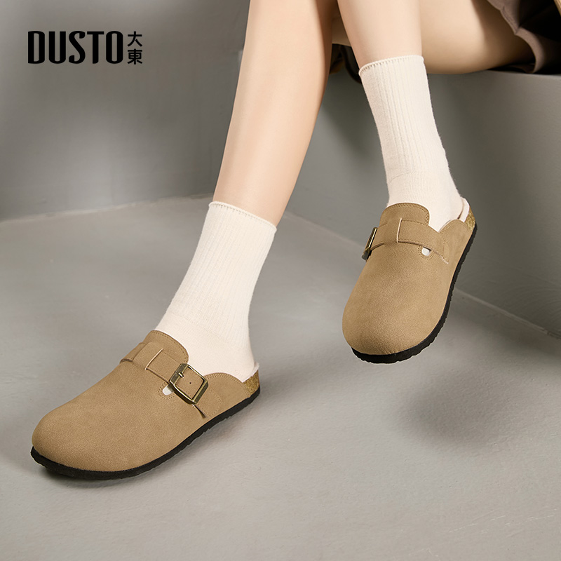 棉鞋时尚休闲平底套脚圆头