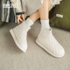 甜美袜筒套脚平底长毛绒短靴鞋 大东雪地靴女鞋 冬季 0707