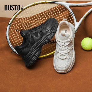 平底高跟系带圆头舒适休闲鞋 大东老爹鞋 新款 2025秋季 Q0378 女鞋