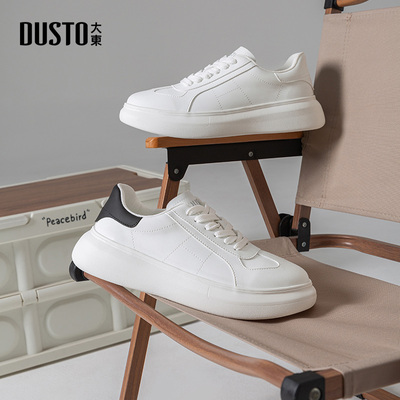 大东dd男士款夏季2025新款休闲透气男鞋小白鞋运动鞋厚底增高板鞋