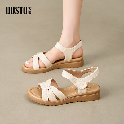 大东dd沙滩凉鞋女夏季2025新款女鞋休闲平底鞋罗马凉鞋子女妈妈鞋