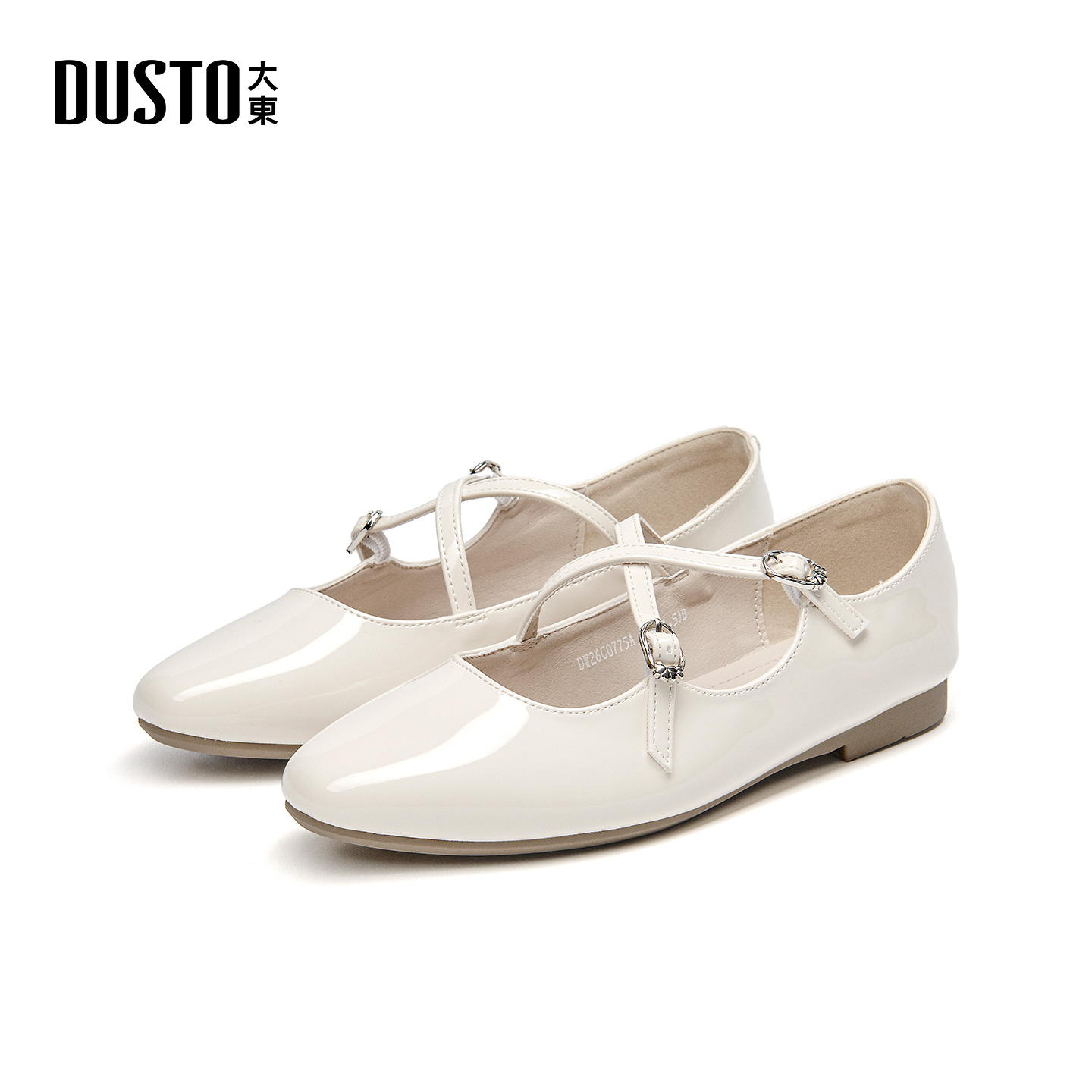 大东dd单鞋女2025秋季新款平底鞋法式玛丽珍鞋芭蕾皮鞋子休闲女鞋