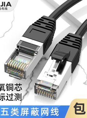 超五类网线网络屏蔽跳线工程电脑监控宽带高速纯铜CAT5E室内家用