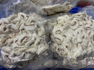 一口田净菜 白蘑菇片 0.3CM 白菌片 蘑菇片 500g/包。14元/包