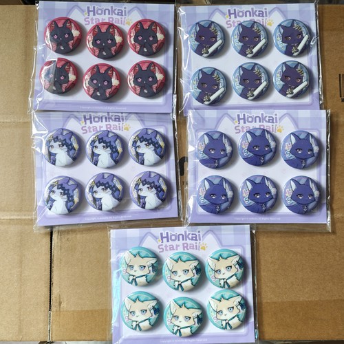 星穹铁道小不点猫猫吧唧第三弹拆配砂金徽章花火徽章真理徽章