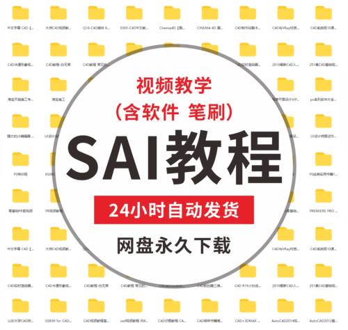 SAI自学零基础入门视频教程Q版日式萌系儿童插画手绘课程软件笔刷