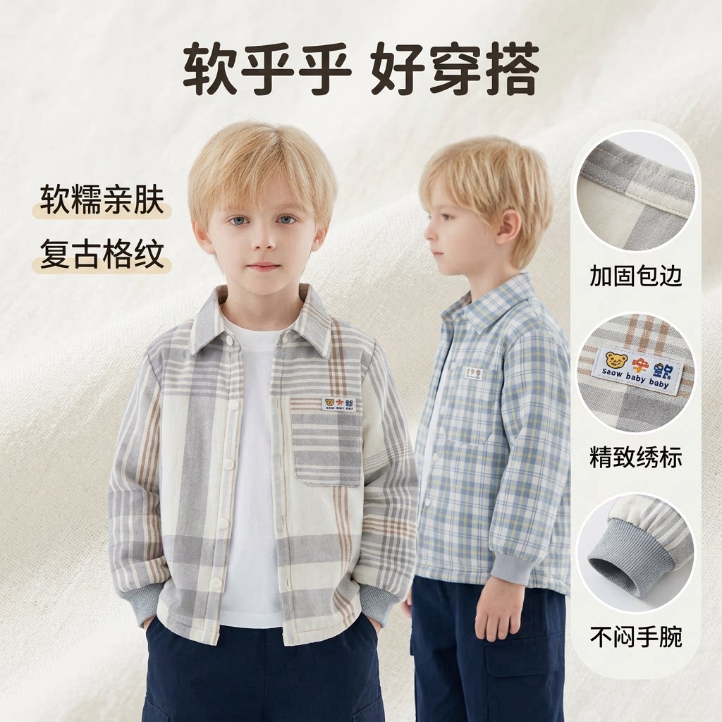 纯棉花加厚保暖衬衣款内胆棉服外棉袄/棉服