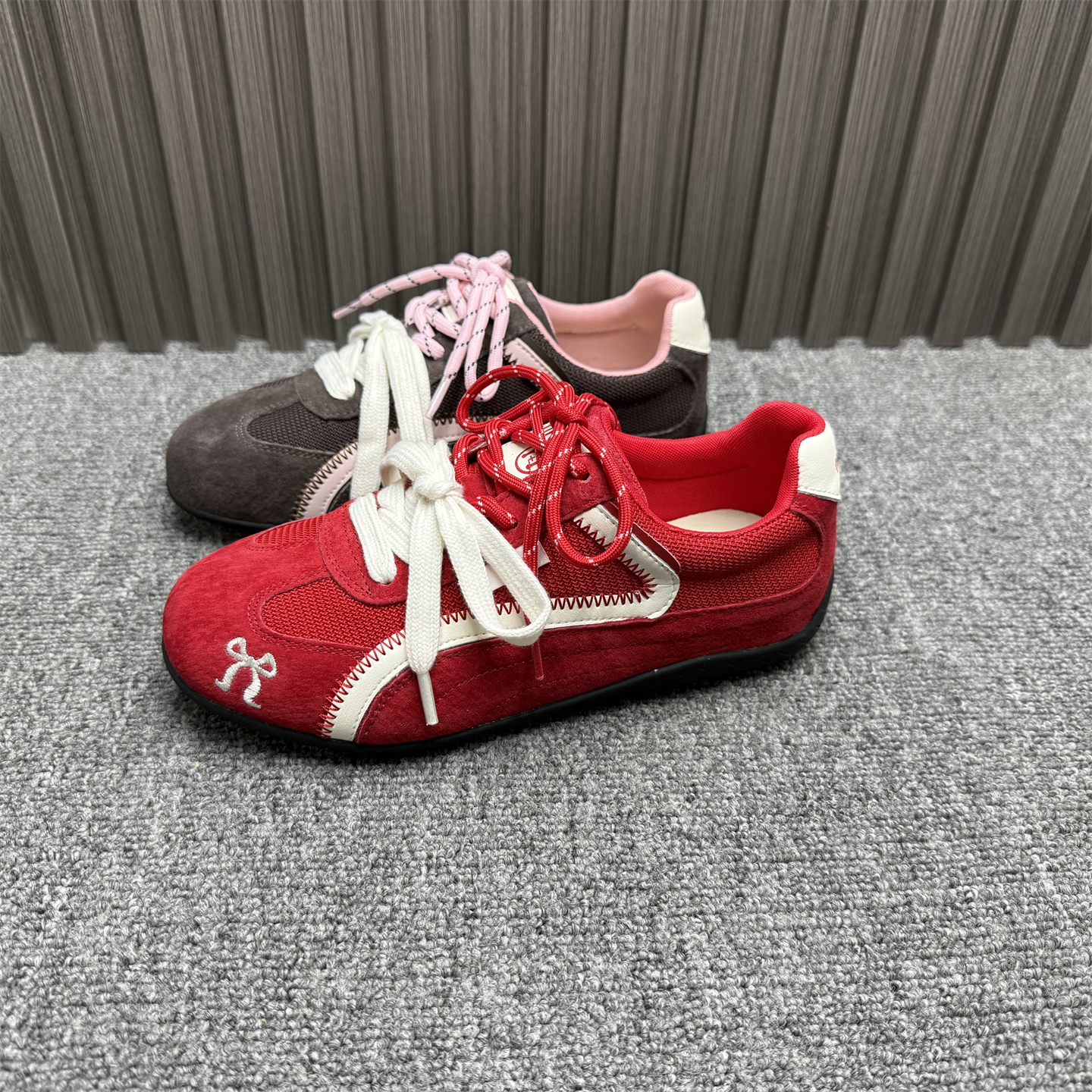 撤柜真皮网布德训鞋板鞋