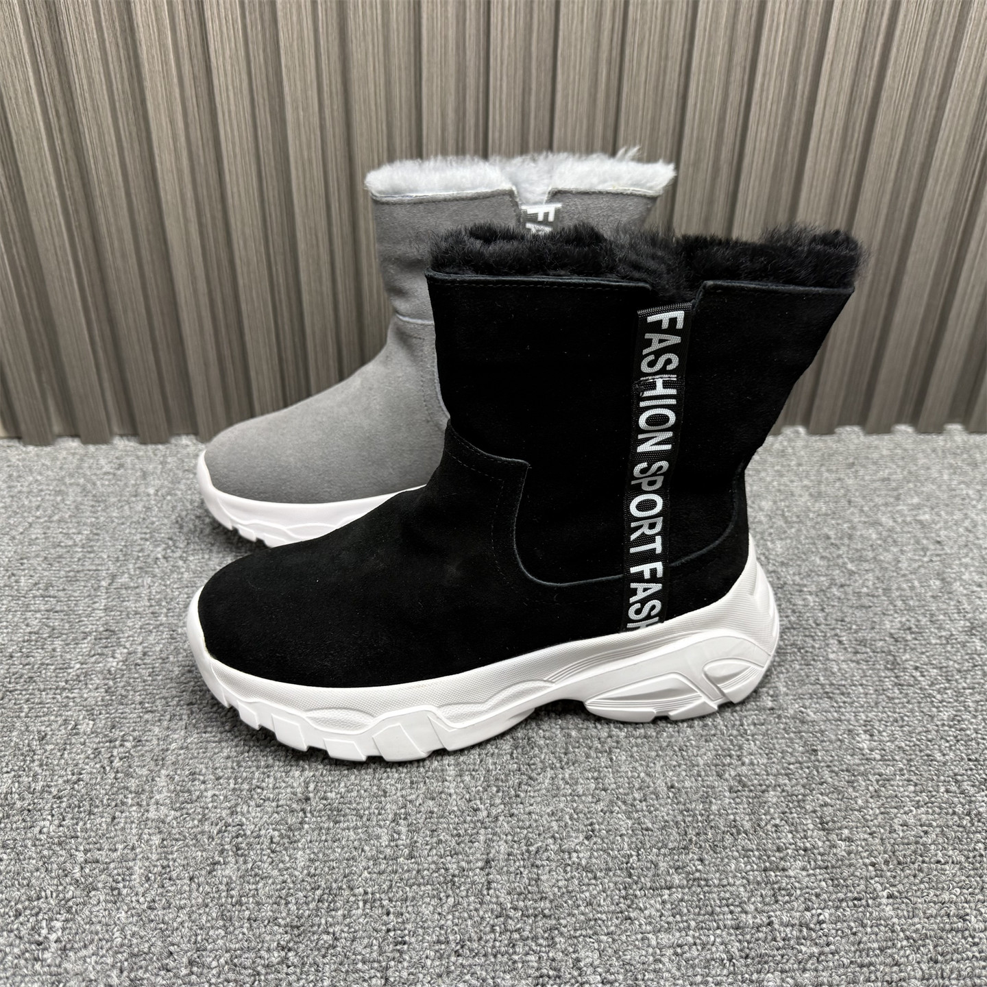 3536码亏本处理雪地靴冬季新款圆头加绒保暖休闲套脚时尚东北棉鞋,女鞋,时尚雪地靴,淘宝优惠券,粉丝福利购,淘宝优惠卷