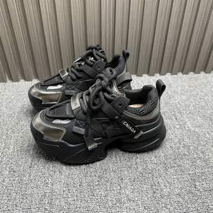 处理35码 运动女鞋 老爹鞋 真皮厚底显脚小轻便街拍时尚 春秋新款 断码