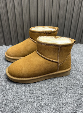 清仓真皮反绒皮雪地靴女