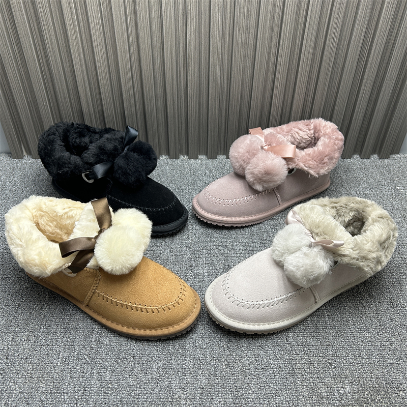 真皮加绒加厚保暖棉鞋雪地靴