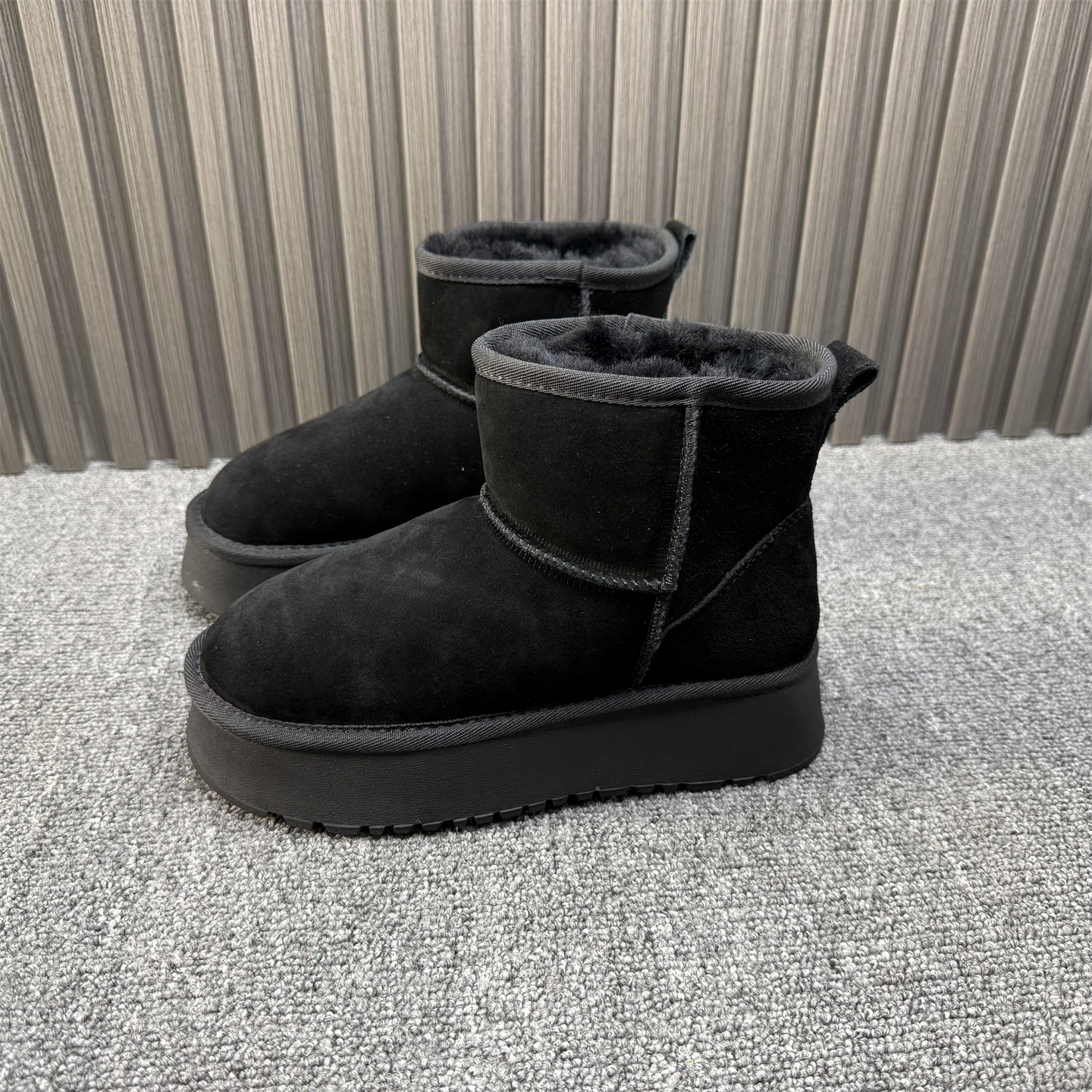 撤柜处理真皮羊毛棉鞋女